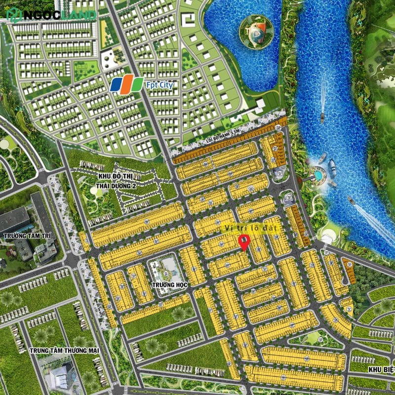 Lô góc khu đô thị số 4 Điện Ngọc Lo24-01 vị trí trên bản đồ