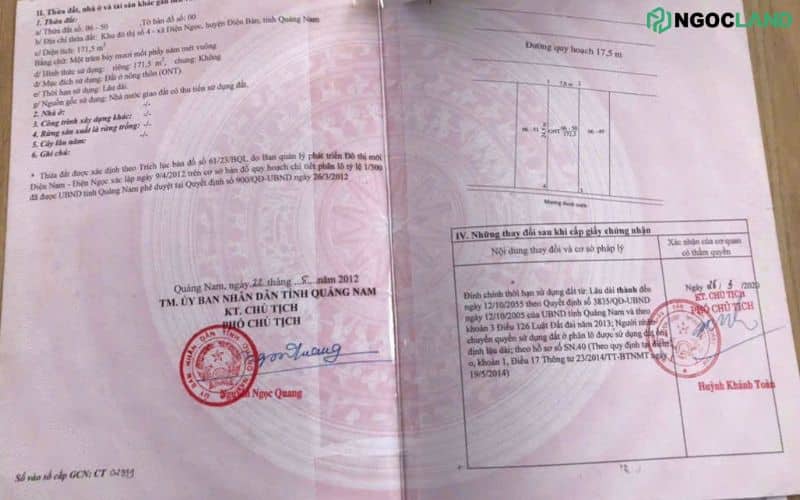 Khu đô thị số 4 Điện Ngọc - Sổ đỏ