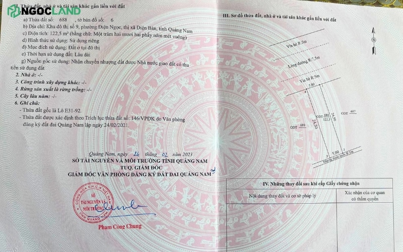 Khu đô thị số 9 Điện Ngọc - sổ đỏ