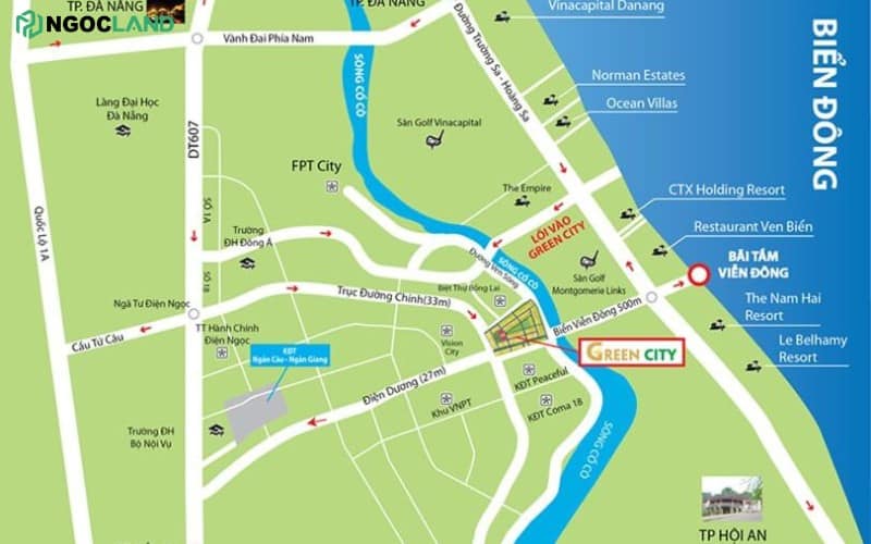 Bán đất Green City Điện Ngọc - vị trí