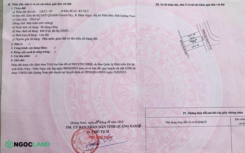 Bán đất Green City Điện Ngọc sổ đỏ